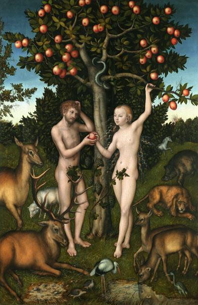 Adam et eve par lucas cranach l ancien 1527