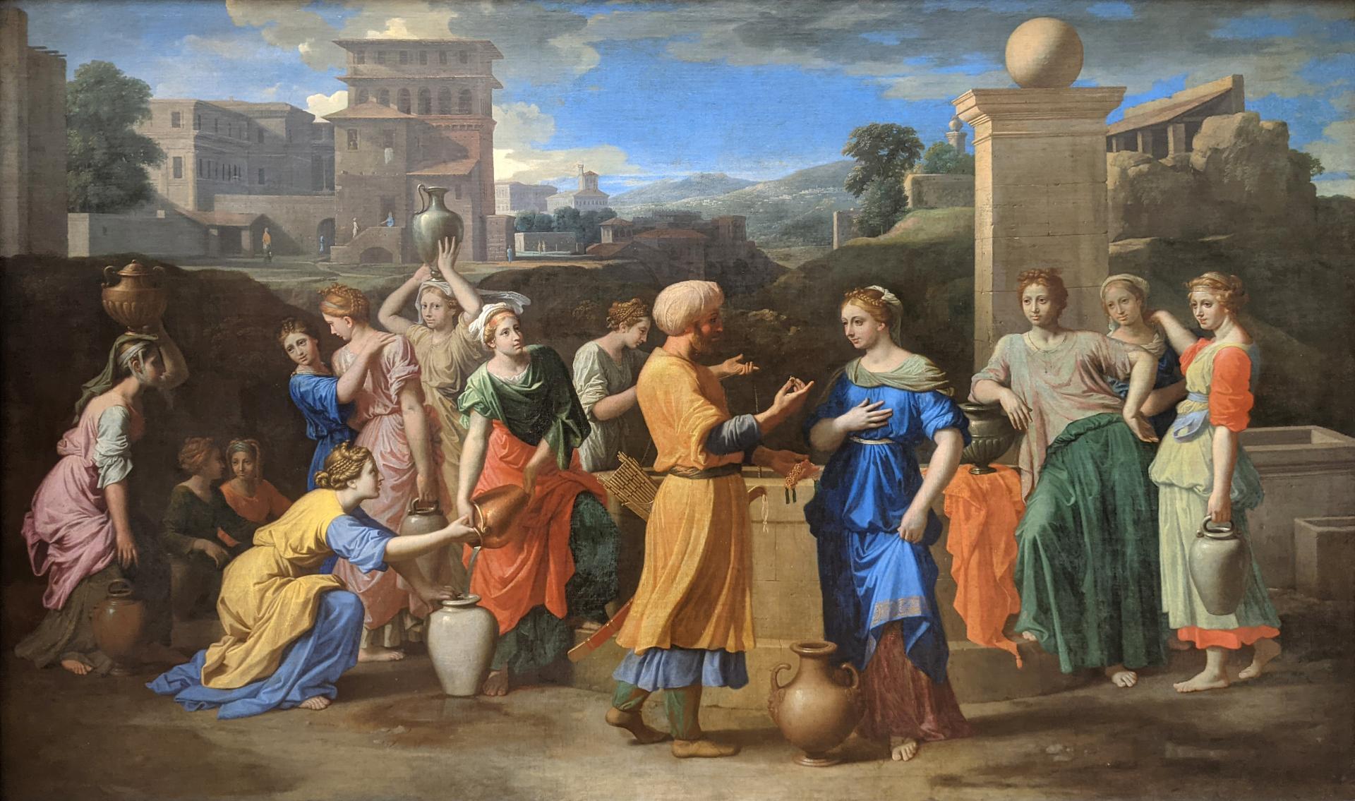 Eliezer et rebecca nicolas poussin musee du louvre